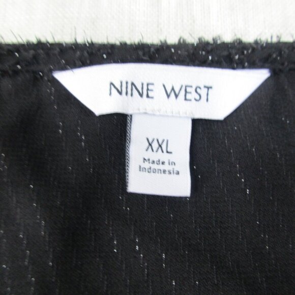 Nine West Tank‎ Top Womens Size 2XL Black Tweed Lightweight Sleeveless V Neck - Picture 3 of 8